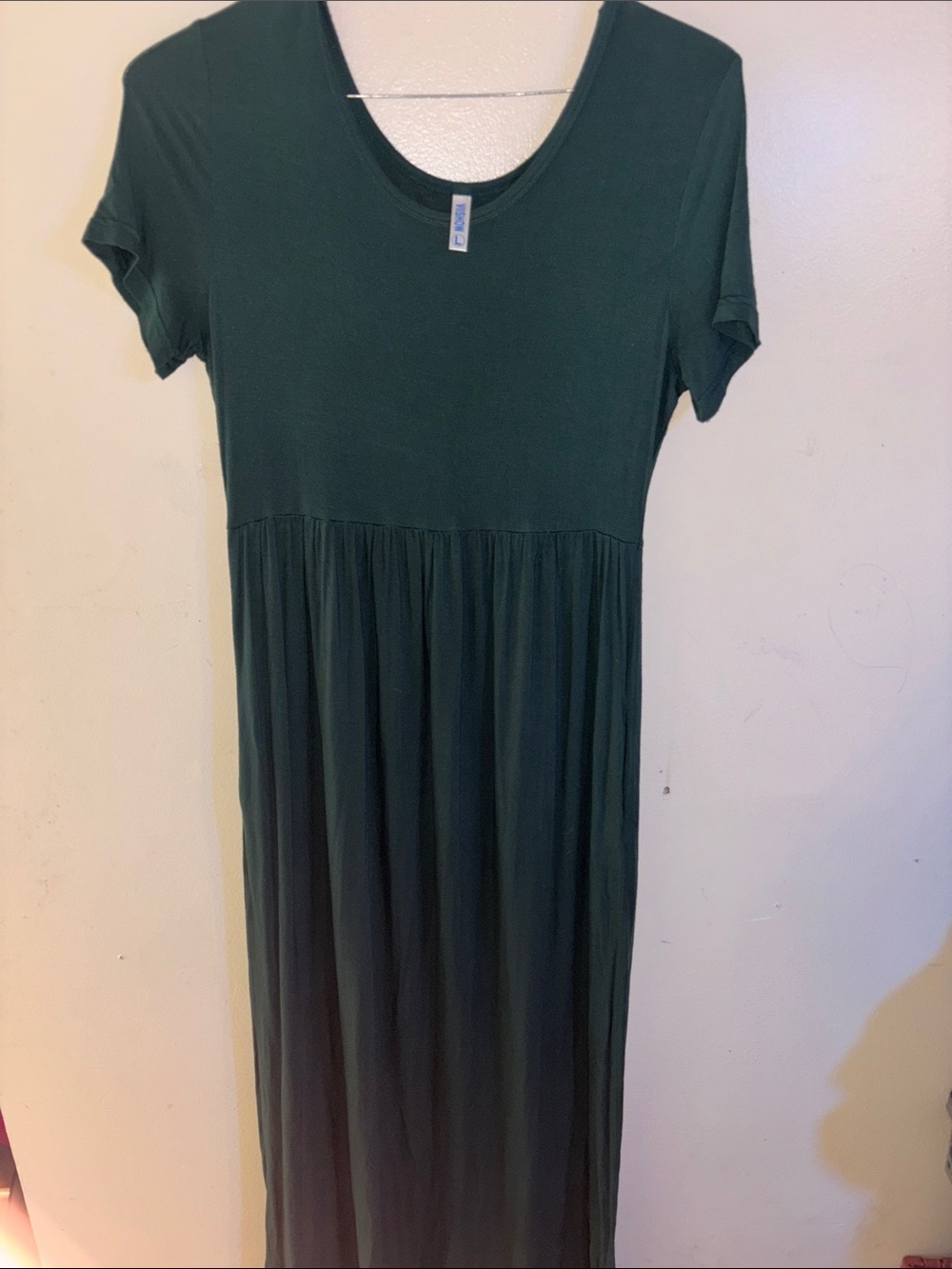 MISHOW Scoop Neck Maxi Dress in Teal Green